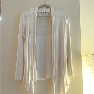 Crochet and knit cardigan